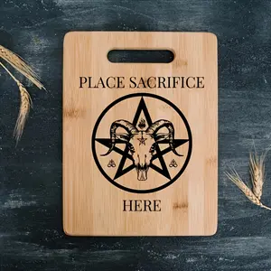 Wooden Cutting Board Fnydox with Humorous Design, Food Grade Kitchenware, Kitchen Decor for Halloween Christmas Thanksgiving, Unique Housewarming Gift, Wooden Chopping Board