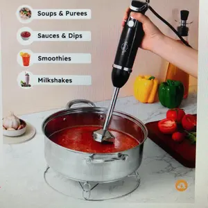 Immersion blender handheld 3 in 1 hand blender electric 400w handheld blender stainless steel blade stick blender with whisk milk frothed