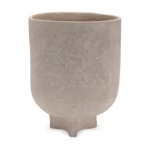 360 Stand Melrose 92412DS 5.5x7 in. Recycled Paper & Chalk Powder Flower Arrangement Vase, Beige Farmhouse Home Decor Accessory, Rustic Ideal Gift Container