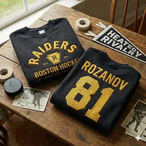 [Ship from US] Embroidered Rozanov 81-Boston Raiders Sweatshirt, Hudson Williams Connor Storrie Shirt, Heated Rivalry, Ilya Rozanov Shane Hollander Shirt