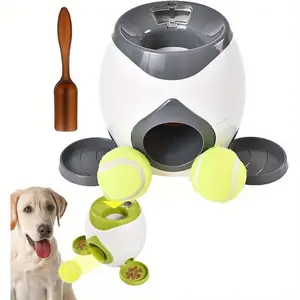 Dog Tennis Ball Food Dispenser, Interactive Ball Throwing and Fun Reward Machine, Pet Intelligence Training Toy, Automatic Food Dispensing and Leakage Reward Machine, Battery-Free