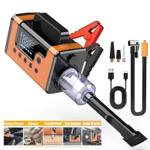 2026 Upgraded 8-in-1 Jump Starter for All Gas & 12L Diesel Vehicles with 150PSI Air Compressor LED Light & LCD Display Portable Emergency Tool Kit for Car & Truck