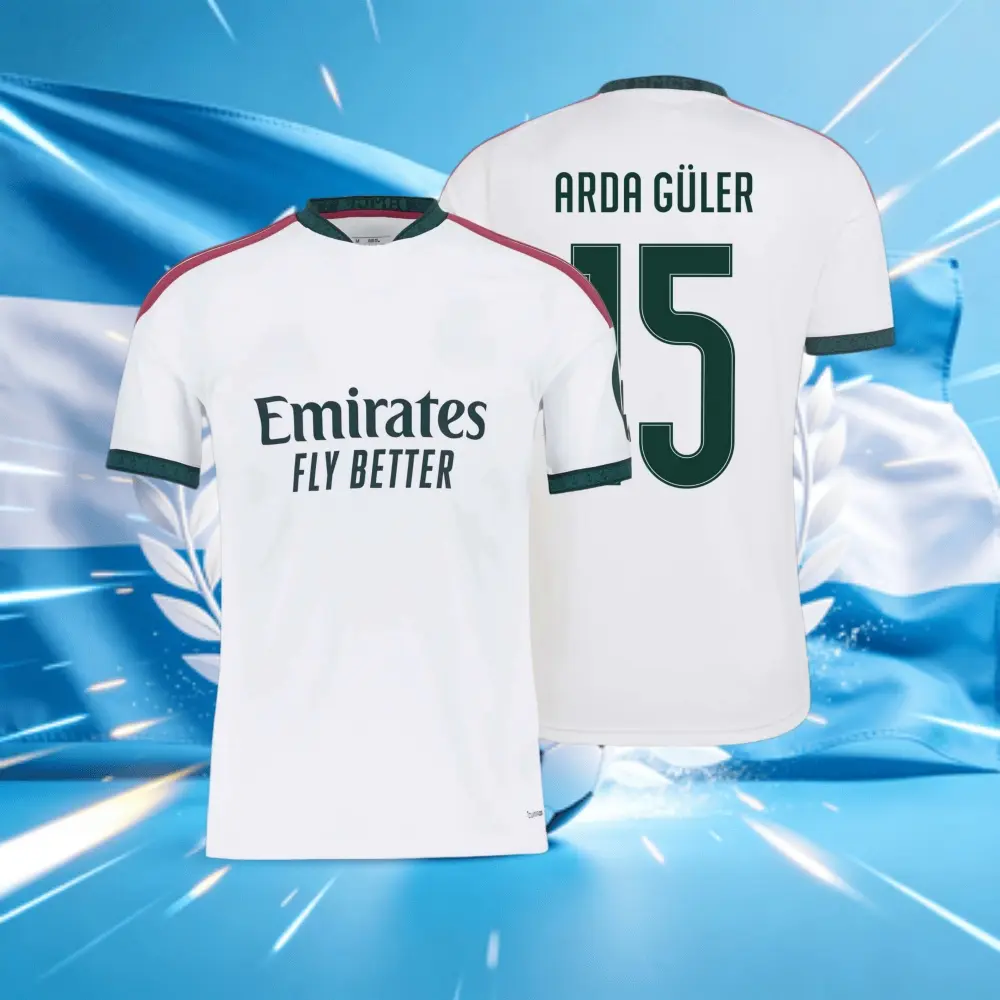 25 26 Real Madrid Home 15# ARDA GULER Short Sleeve Soccer Jersey Fans Version White