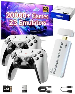 Mass Games Retro Game Console with 20000+ Built-in Games 19 Emulators 2 Wireless Controllers 4K Output & 64GB SD Card Perfect for Kids & Adults - Portable Gaming System,TikTokShopBlackFrida