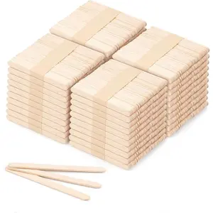 2000 count 4.5" Wooden Craft Sticks, Ice Cream Sticks,  Popsicle Stick for Waxing, DIY  Crafts, Hair Removal and Waxing Supplies,  Stirrer, Art Projects and Ice Pop Sticks