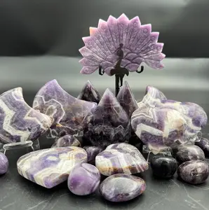 Aura Crystal US All Amethyst Product Check Options for Variations - Diverse Shapes & High-Quality Natural Stone Decor for Home or Office