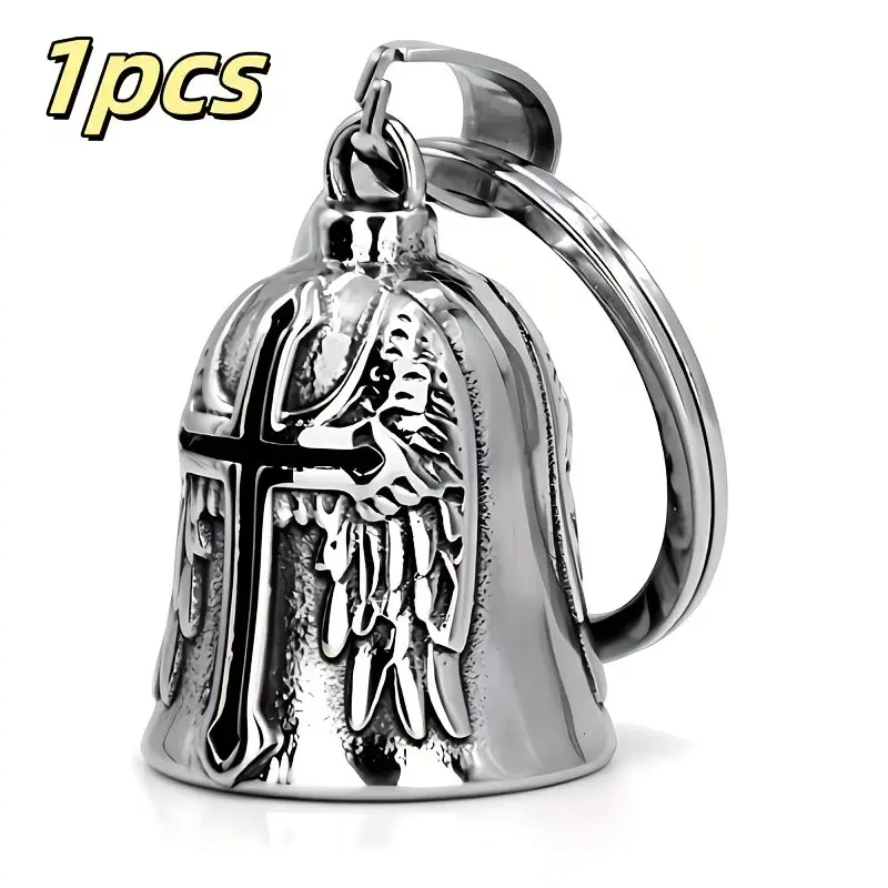 Motorcycle Bell Knight Guardian Bell Gift, Suitable for Motorcycle Bicycle Pet Decoration, Bell Keychain Ornament, keychain charm, Metal Keychains, Collectible Keychains, Key Accessories