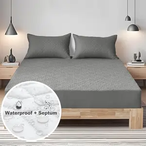 Premium Waterproof Mattress Protector All Sizes with 2in-12in Deep Pocket Soft Breathable Bed Cover for Home Bedroom Hotel Noiseless Washable Mattress Pad Cover