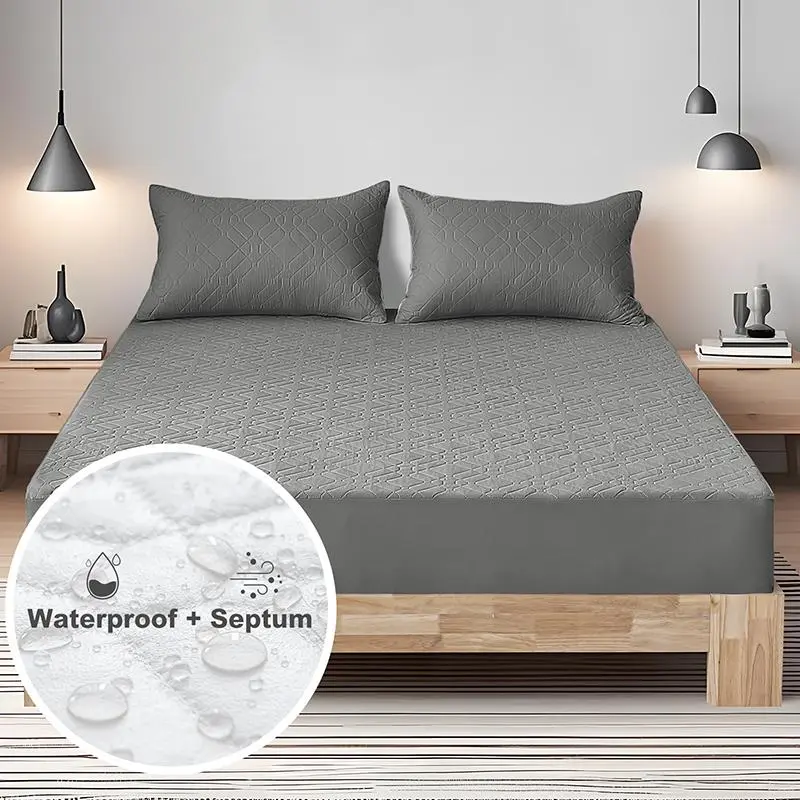 Premium Waterproof Mattress Protector All Sizes with 2in-12in Deep Pocket Soft Breathable Bed Cover for Home Bedroom Hotel Noiseless Washable Mattress Pad Cover