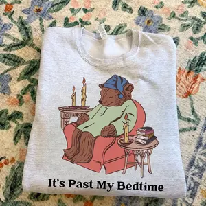 It's Past My Bedtime Shirt, Funny Sleppy Bear Sweater, Funny Bear Meme Shirt, Trendy Unisex Shirt, Gift For Her, Xmas, Funny Saying Shirt