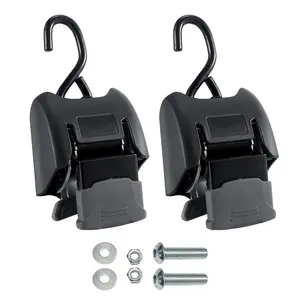 Transom Boat Tie Down Straps to Trailer 2x43 Inch, 2500lbs Break Strength, Bolt On Retractable Ratchet Straps Heavy Duty for Premium Boat & Jet Ski Trailer，2 Pack