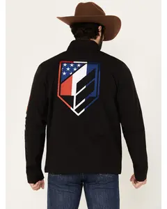 Rank 45 Men's 45&Reg; American Flag Logo Softshell Jacket - Rmfa24o4-Blk