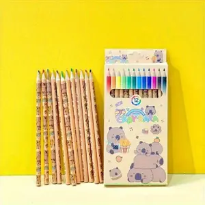 12-Pcs Cute Capybara Color Pencil Set, Drawing Kit, Suitable Artists and Students- 0.5mm Lead- Drawing, Writing, Sketching, and Note-Taking, Professional Edition School and Office