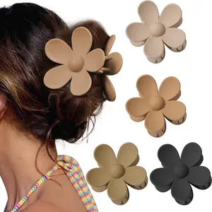 Cute Flower Hair Claw Clips - 4-piece suit Nonslip Strong Hold Small Clips for Women and Girls