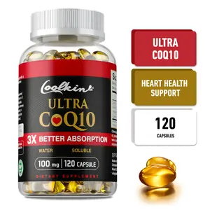 120 Coolkin dietary capsules, antioxidants, support heart health, containing Vitamin E, DL-A tocopheryl acetate and Coenzyme Q10.