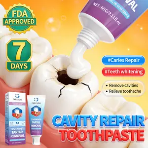 ZKRICARO Anti-Cavity Toothpaste, FDA Certified, Prevents and Repairs Cavities, Deeply Cleans Plaque and Tartar, Whitens and Repairs Damaged Enamel.