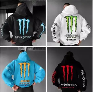 Monster Energy Claw Streetwear Hoodie Unisex Oversized Graphic Pullover Racing Inspired Sport Style Sweatshirt Gift for Car Lovers & Trendy Fans "