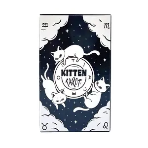 Kitten Tarot Card, 78pcs/set Cat Themed Animals Tarot Card, Divination Tarot Card, Party Card Game, Perfect Gift for Tarot Card Lovers & Pet Lovers