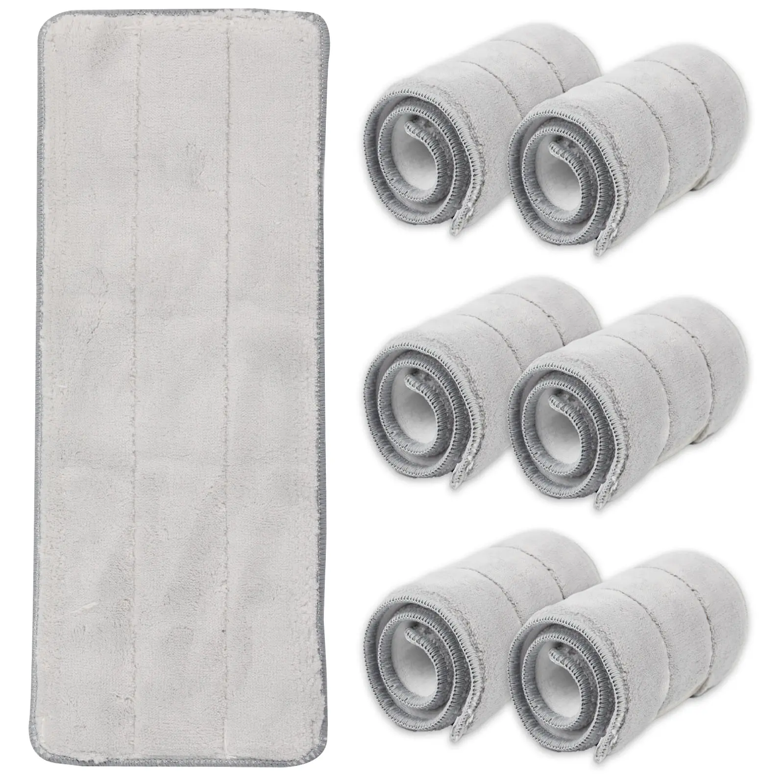 Mop Pads Replacement, 6 Pack mop Head Replacement Washable Microfiber Pads Cleaning