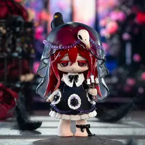 Crow Paradise Series  Anime Blind Box Figure, Missy V2 Cute Lolita Blind Box Chibi Figure for Desktop Ornament, Collectable PVC Toys for Birthday Christmas Gifts