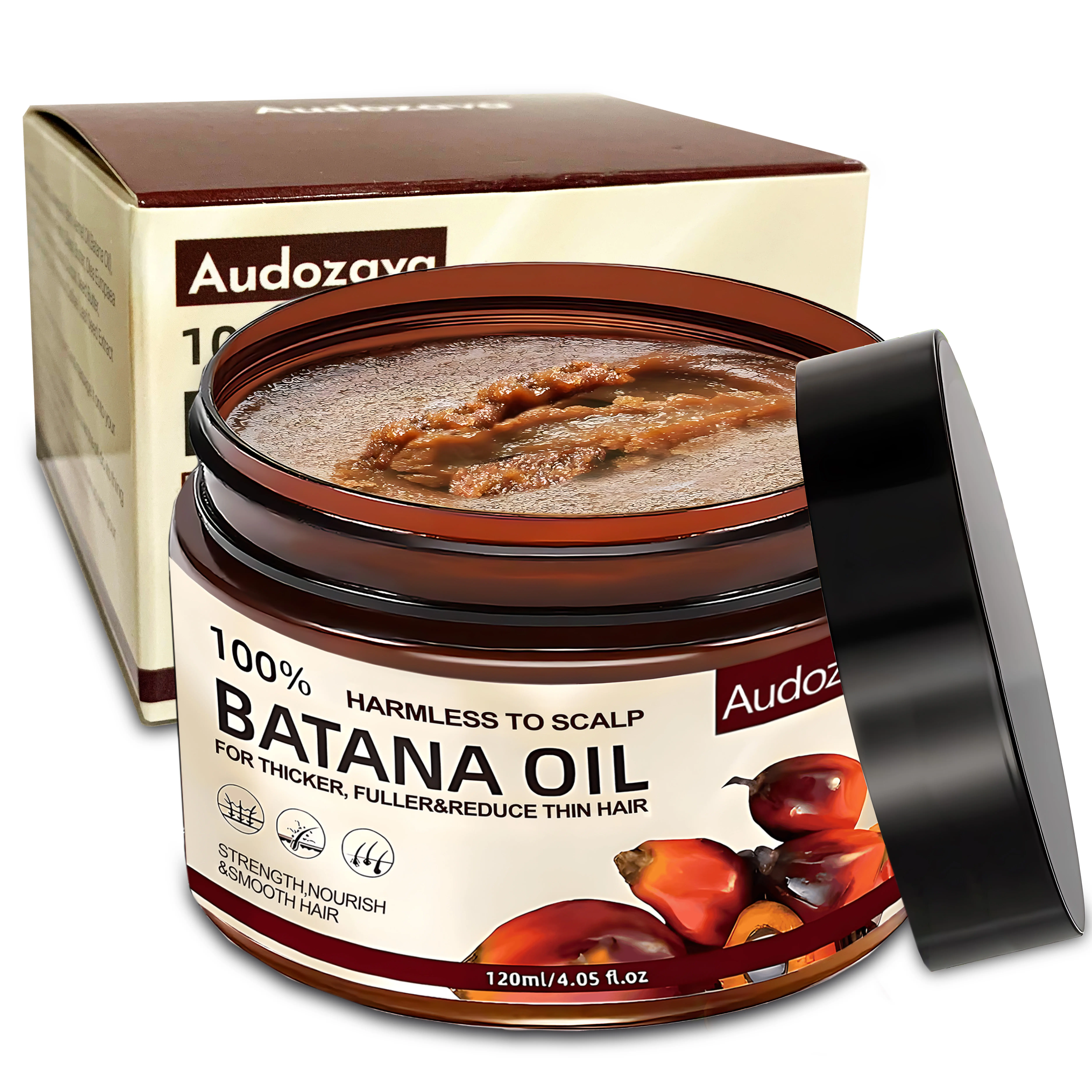 120ml Raw Batana Oil for Hair Growth - Organic Unrefined Batana Oil for Nourishing and Supporting Healthy Hair and Scalp Thickening Boost Hydrate batana oil hair growth