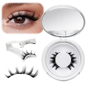 CC Curl Magnetic False Eyelashes Set with Professional Tweezers, Reusable No Glue, Natural Look, Perfect for Daily Wear, Work, Party