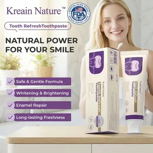 Kreain Nature Tooth Refresh Toothpaste – Fresh Breath Toothpaste with Natural Ingredients, Gentle Daily Oral Care, Whitening Toothpaste, Helps Remove Surface Stains, Supports Healthy Teeth and Gums, Suitable for Sensitive Teeth and Everyday Use