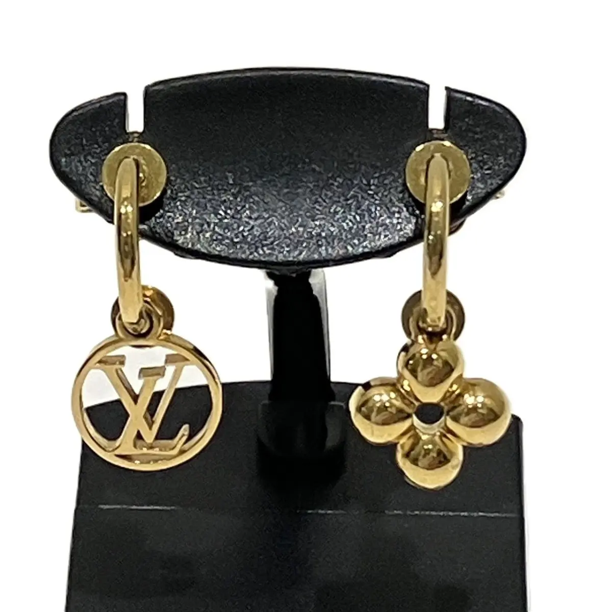 Pre-owned Louis Vuitton Brass Small Leather Goods Blooming Earrings