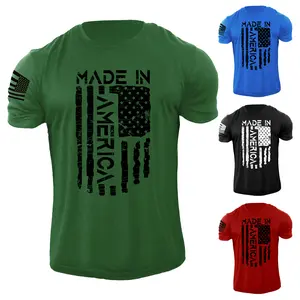 Made In America Flag Patriotic T-Shirt USA Distressed Menswear Soft