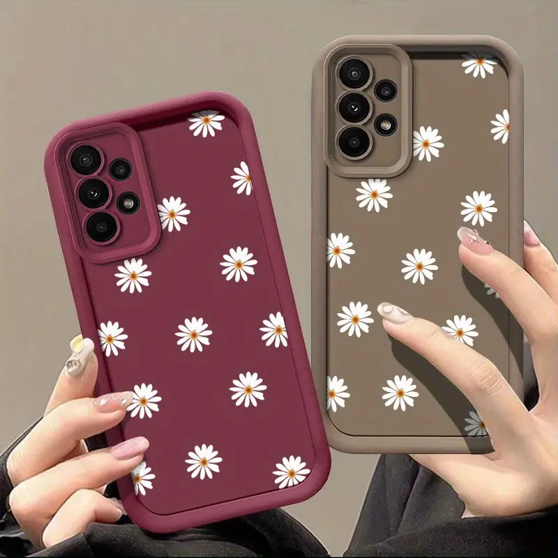 Phone case: Daisy Flowers Phone Case Suitable for Samsung Galaxy S26 S25 S24 S23 S22 S21 Fe Plus Ultra A13 A14 A15 A16 A17 A33 A34 A35 A36 A52 A53 A54 Note20 Soft TPU Shockproof Shell gift for women Full Coverage Protective Back Cover Casing