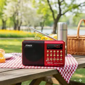 Mini Digital FM Radio & Bluetooth MP3 Player, Media Player, Portable Hi-Fi Stereo Music Player with USB/TF Card Support, Rechargeable Outdoor Sports Walkman, Car Audio Speaker, Retro Portable Radio for Emergency Backup and Headphone Playback