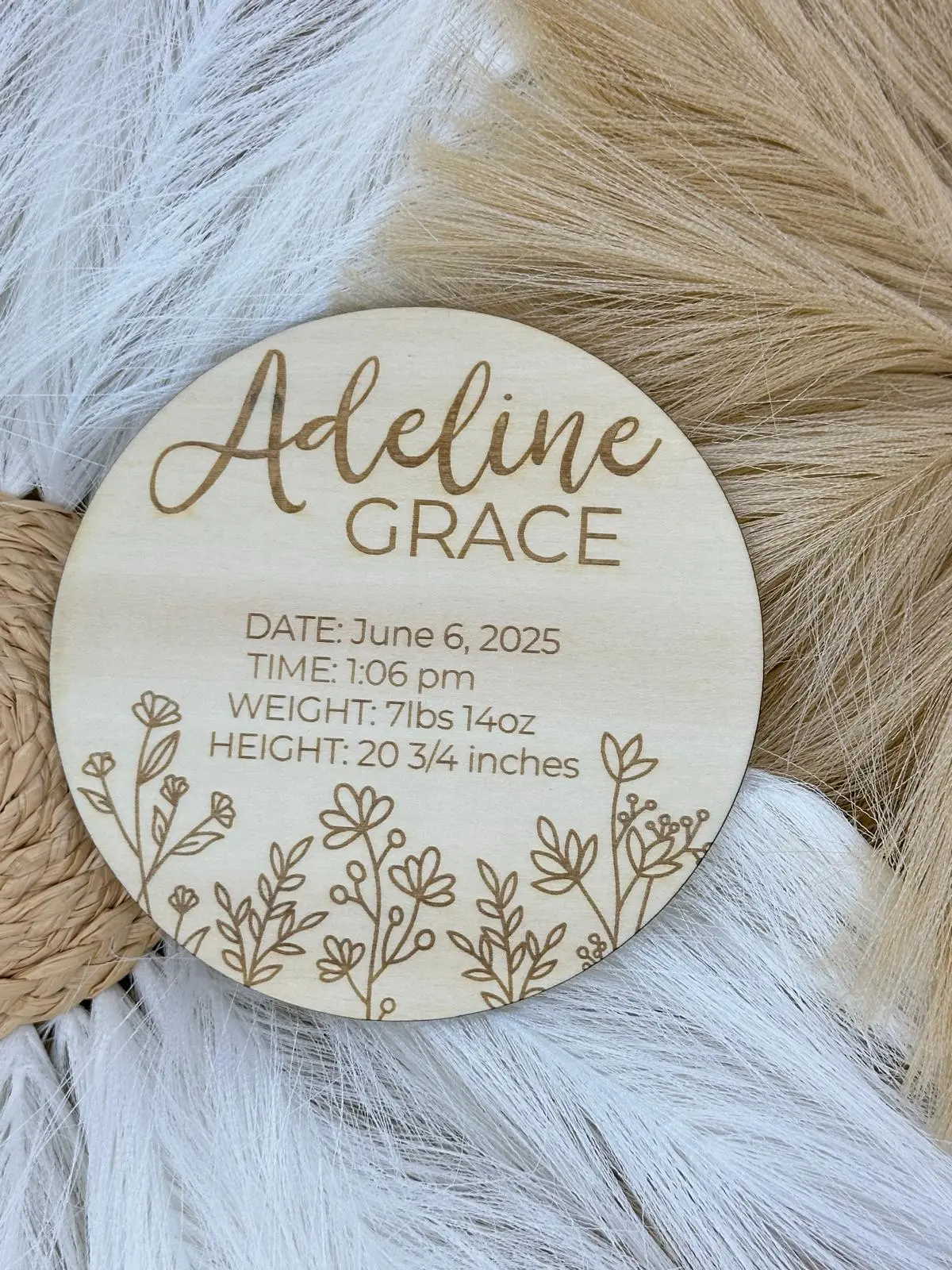 Personalized Welcome Baby Wood Sign
