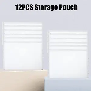 12 Pack Zipper Nylon Mesh Pouch Set,White Mesh Cosmetic Makeup Bags,Pencil Case,Multipurpose Travel Bags for Cosmetic School Office Supplies and Travel Accessories,Tools & Hardware,Summervibes