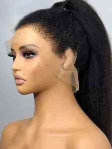 Women's Yaki Fashion Ultra Soft Lace Front Wig, 30 Inch Straight Hair, Pre-Beled Daily Use, All Season Wear