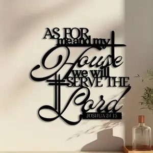 1pc Biblical Metal Wall Art, Biblical Statue Mural, Perfect for Living Room Wall, Religious Decor, Cross Design, Ideal Gift for Christians, Stainless Steel Metal