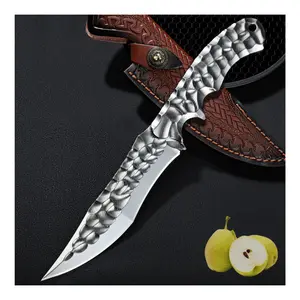 Purple Dragon Outdoor Knife with Sheath - G10 Grip, Ideal for Gardening and Camping，Nice Gifts for Men & Women