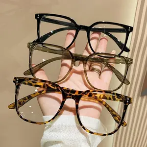 3Pcs/4Pcs Anti Blue Light Square Frame Glasses Set Screen Use Office Study Non Prescription Clear Lens Lightweight Comfortable Unisex Eyewear