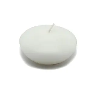 212 MAIN 3 in. White Unscented Round Floating Candles with Floating Disc, 12pc Box, 5-6 Hours Burn Time, Camping & Hiking Decor