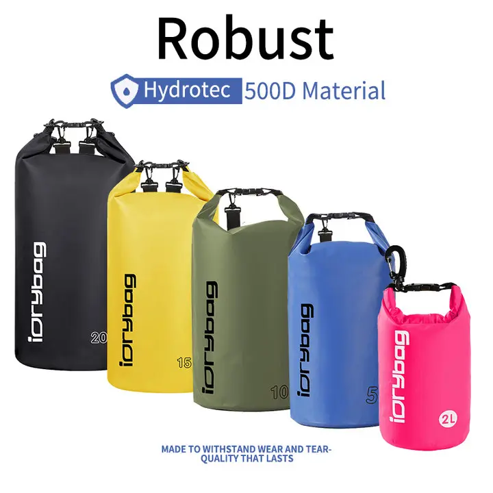 IDRYBAG Waterproof Backpack Dry Bag for Women Men, Floating Bag Dry Backpack 2L/5L/10L/15L/20L, Dry Bags Waterproof for Kayaking, Boating, Canoeing, Rafting, Hiking, Camping Blue Pink Outdoor Green Boater Protection summervibes