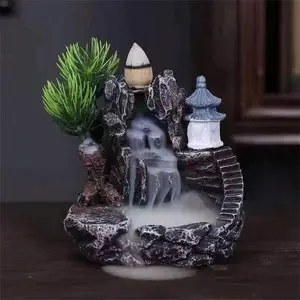 High-Quality Resin Incense Burner, Creative Reverse Flow Design, Home Decor & Aromatherapy, Aroma Scented, Watch Smoke Flow Backwards, Fragrance, Room Fragrance