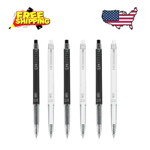 0.28mm Extra Fine Point Gel Pens, Black Ink, 6 Packs