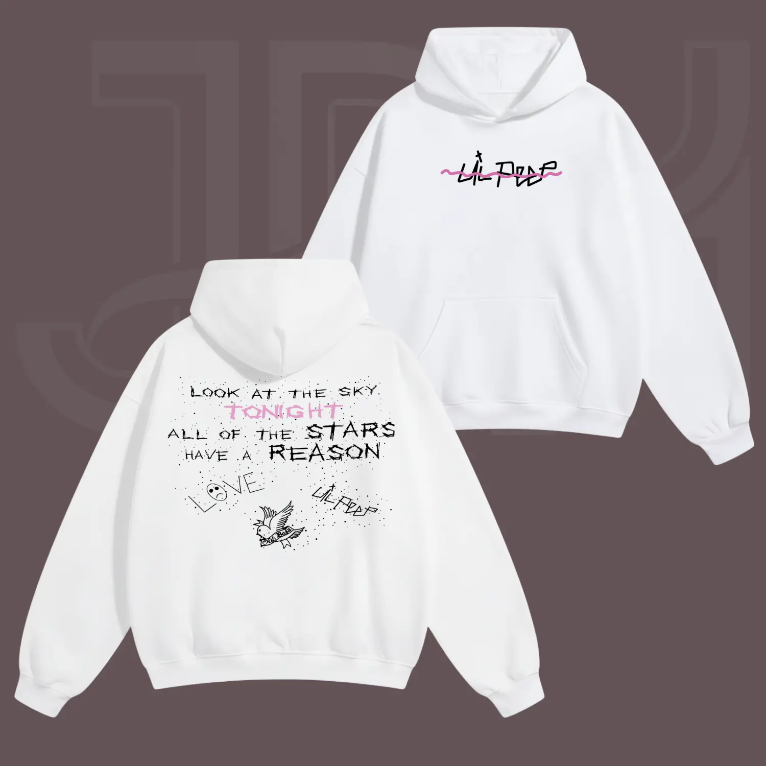 "Look at the Sky Tonight" Graphic Tops - Cotton Soft Casual Fit Streetwear, Classic Design Rap-Themed T-Shirt, Sweatshirt, Hoodie with Pocket