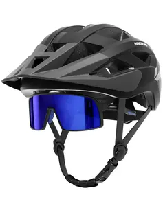 Adults Men/Women Bicycle Safety Helmets & Goggles,Road Mountain Adjustable Cool ebike Cycling Cap Set