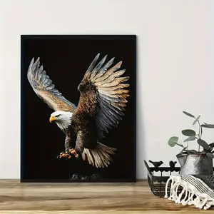 Soaring Eagle Canvas Print,  - Symbol of Freedom and Strength, Perfect Room Decor for Living Room, Bedroom or Bathroom Home Decoration