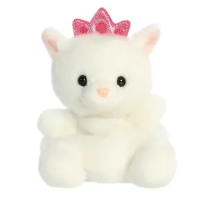 Palm Pals Adorable Priscilla Princess Kitty 5 inch White Mini Soft Plush Collectable Stuffed Animal