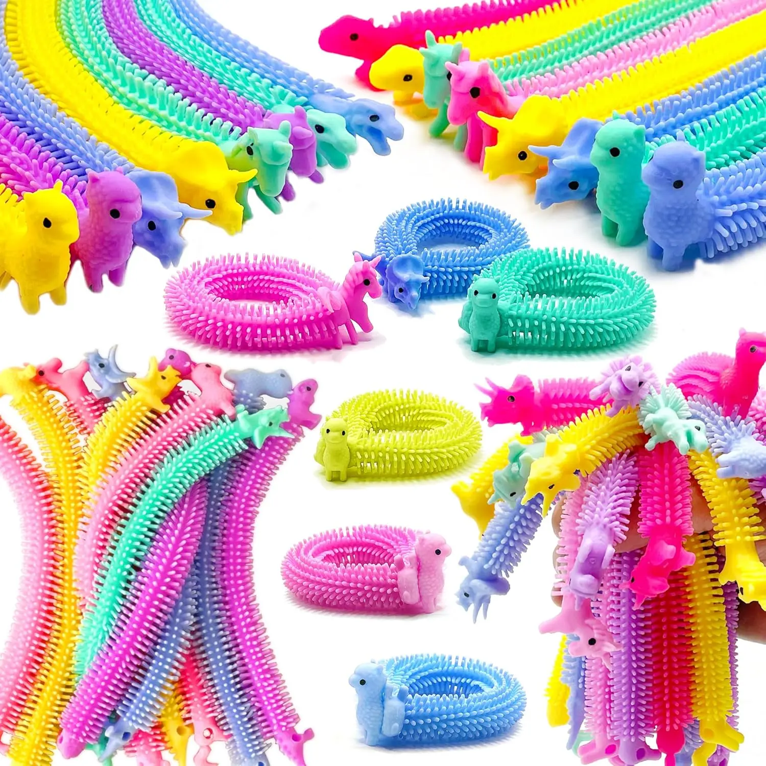 30 Pack Stretchy Strings Fidget Toys, Sensory Toys Bulk for Kids, Adults Stress Relief, Anti-Anxiety Autism Toys, Perfect for Children's Day, Classroom Exchange, Birthday, Party Favors