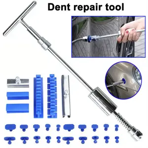Car Paintless Dent Repair Tools Puller Removal Kit Slide Hammer Reverse Hammer Tool Body Suction Cup/Adhesive Blue Glue Tabs (Without Glue)