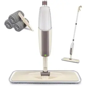 Mops for Floor Cleaning: Wet Floor Mop with 3 Washable Microfiber Pads for Hardwood Laminate  Vinyl Ceramic Tiles  Kitchen