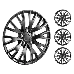 VEVOR Wheel Rim Cover Hubcaps, 16 in Diameter, Sturdy Durable Scratch-Resistant Hubcap with Snap Valve Nozzle Hole, ABS PC Hubcap with High Rigidity Less Wind Drag, Fits for All Weather Use