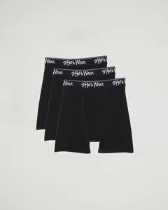 Men Cotton Boxer Briefs Black Stretchy Men Cotton Boxer Briefs Black Stretchy